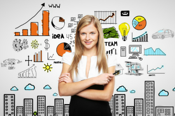Female business woman